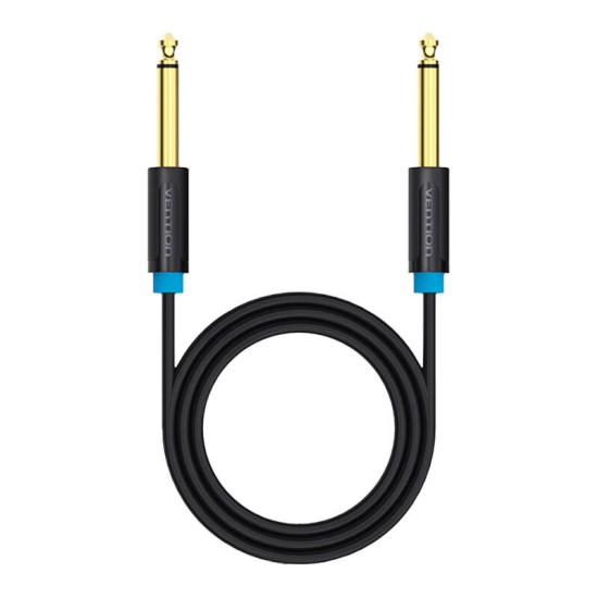 Kabel audio TS 6,35mm Vention BAABG 1,5m, czarny