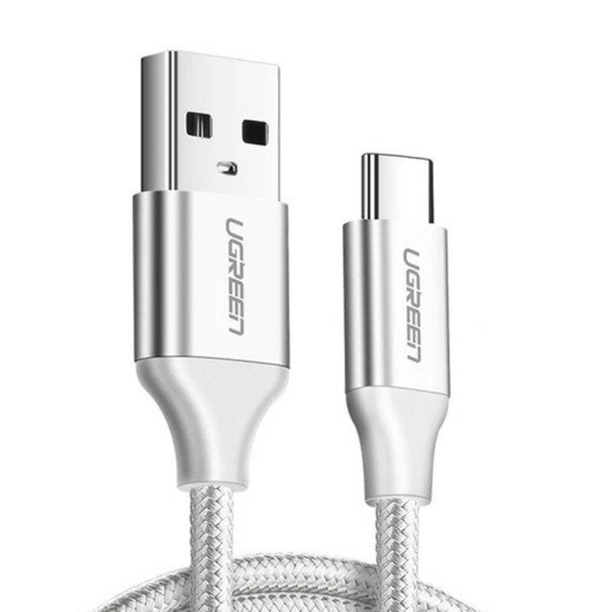 Kabel UGREEN  US288  USB do USB-C, QC3.0, 0.25m (biały)