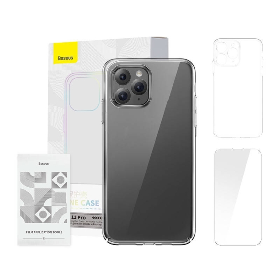 Etui Baseus Crystal Series Clear do iPhone 11 pro (przeźroczyste) +szkło hartowane +zestaw czyszczący