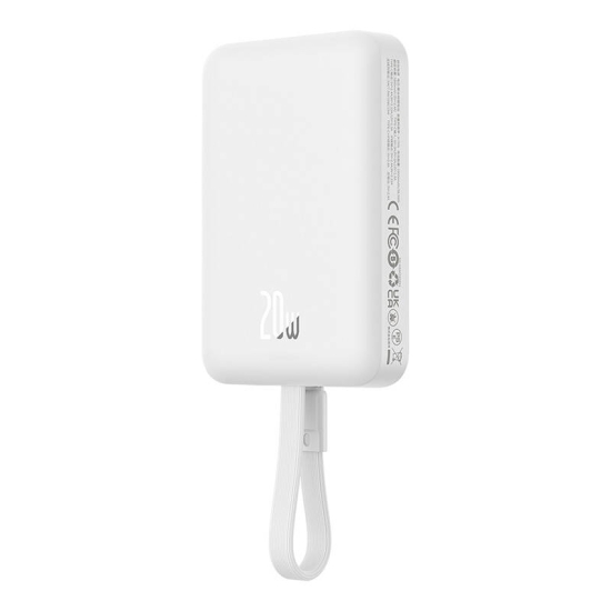 Powerbank magnetyczny Baseus Magnetic Mini 10000mAh, Lightning 20W MagSafe (biały)