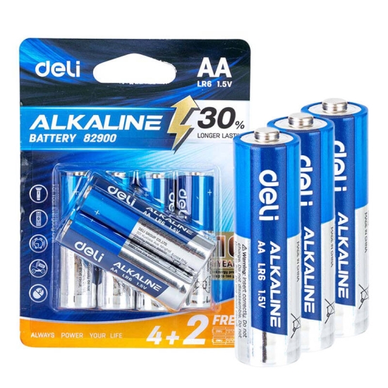 Baterie alkaliczne Deli AA LR6 4+2 szt