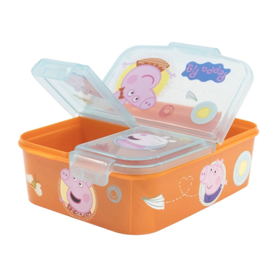 Śniadaniówka / Lunchbox STOR 13920 3 komorowa Świnka Peppa (pomarańczowa)