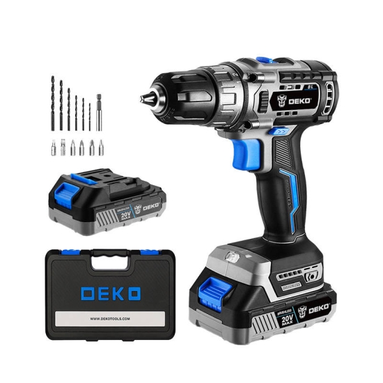 Wiertarko-wkrętarka bezszczotkowa Deko Tools DKBL20DU3-S3 20V