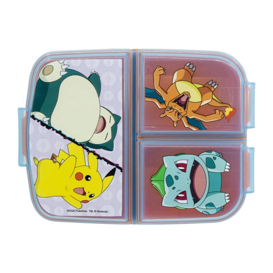 Śniadaniówka / Lunchbox STOR 8020 3 komorowa Pokemon (pomarańczowo-niebieska)