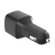Ładowarka samochodowa LED Budi, USB + USB-C, 18W, PD + QC 3.0 (czarna)