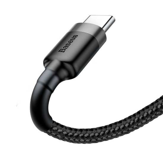 Kabel USB do USB-C Baseus Cafule 3A 0.5m (szaro-czarny)