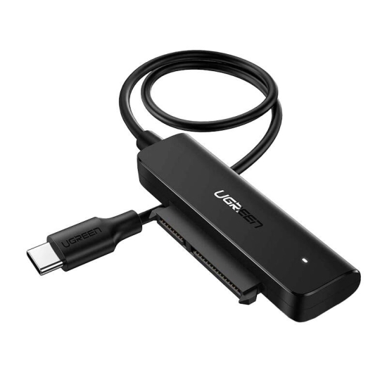 Adapter UGREEN  AV144 USB-C 3.0 do dysku SATA 2.5", 50cm (czarny)