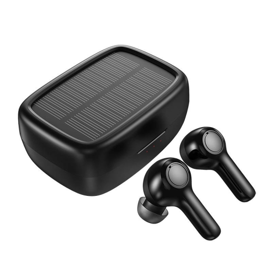 Słuchawki TWS Choetech Solar sports z ładowaniem solarnym (czarne)