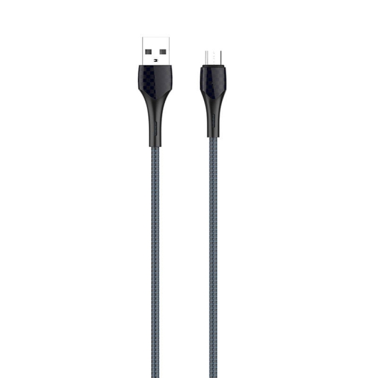 Kabel USB - Micro USB LDNIO LS522 2m (szaro-niebieski))