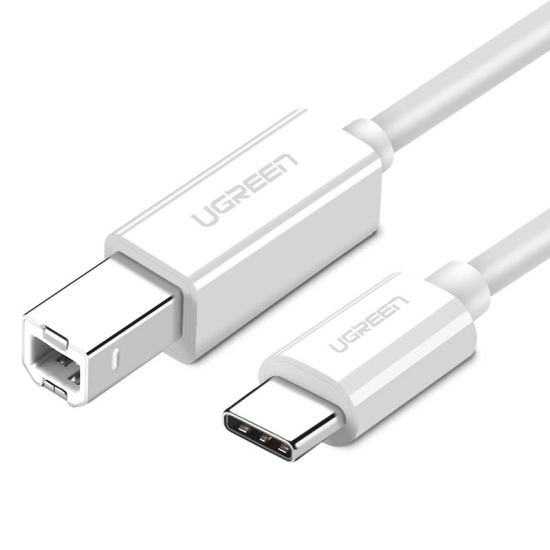 Kabel USB 2.0 C-B UGREEN US241 do drukarki 1.5m (biały)