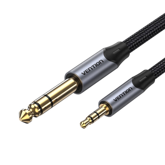 Kabel audio TRS 3,5mm na 6,35mm Vention BAUHD 0,5m szary