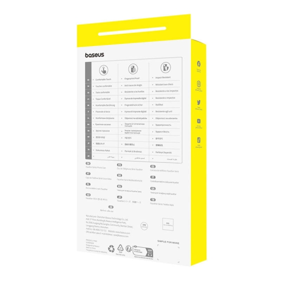 Etui na telefon iPhone15 Baseus Fauxther Series (Pomarańczowy)