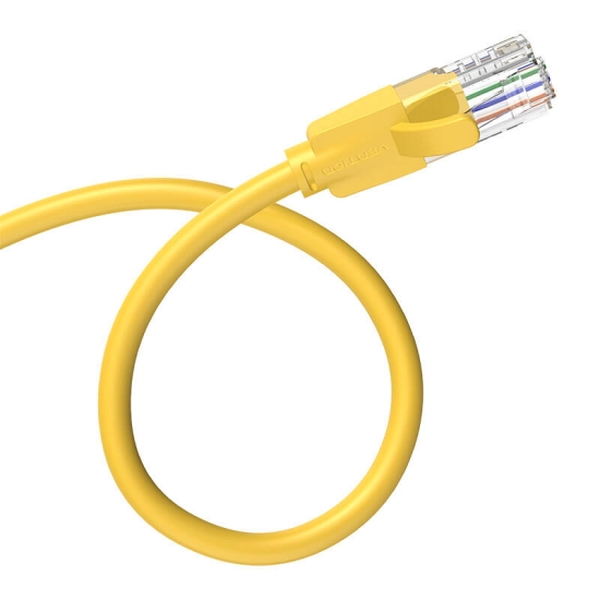 Kabel sieciowy UTP CAT6 Vention IBEYH RJ45 Ethernet 1000Mbps 2m żółty