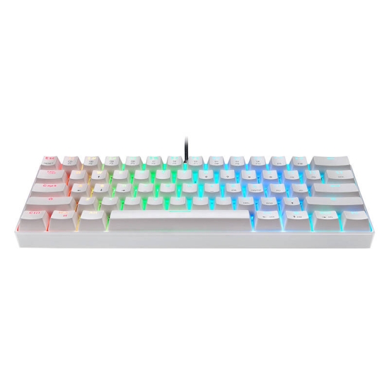 Klawiatura mechaniczna Motospeed CK61 RGB (biała)