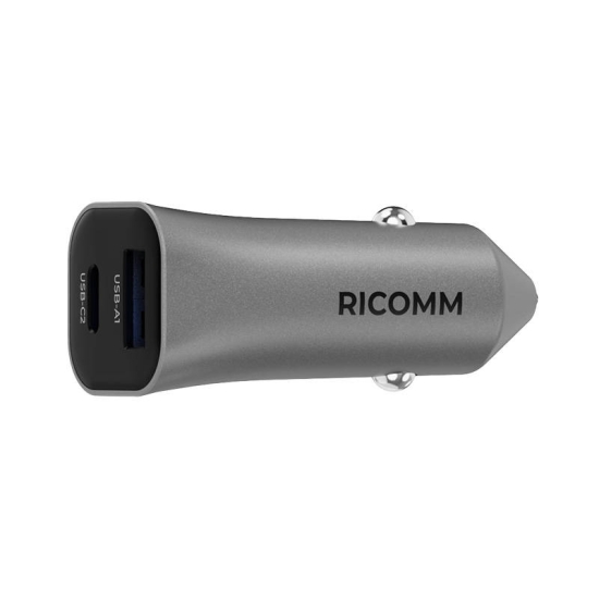 Ładowarka samochodowa 38W Ricomm RA381 1xUSB-A, 1xUSB-C