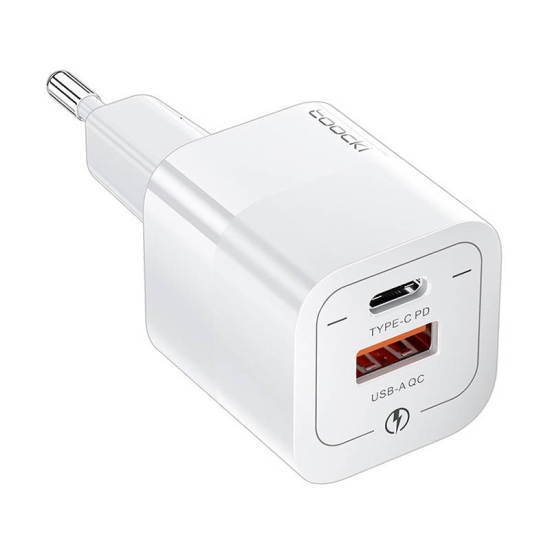 Ładowarka sieciowa Toocki USB + USB-C, 33W (czarna)