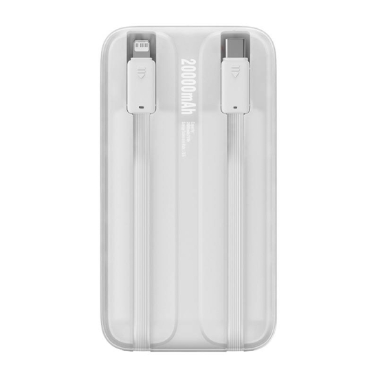 Powerbank Baseus Comet 20000mAh, USB do USB-C, 22.5W (biały)