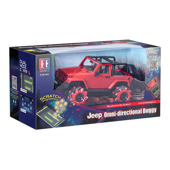 Samochód zdalnie sterowany RC na pilota 1:16 Double Eagle (czerwony) Jeep (drift) E348-003