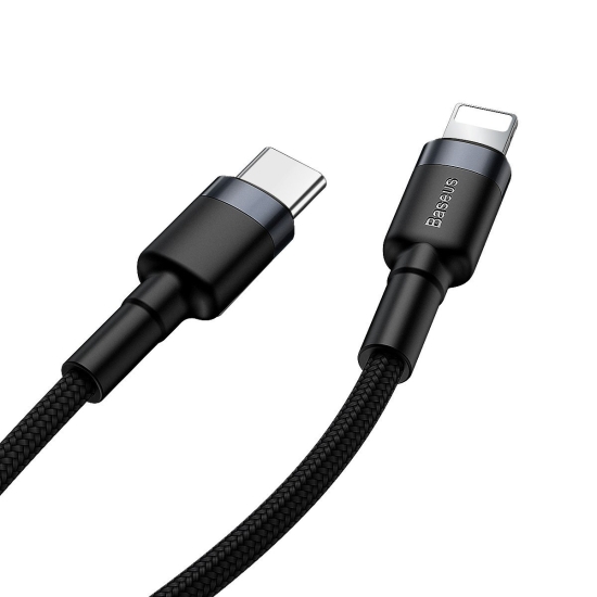 Kabel USB-C do Lightning PD Baseus Cafule, 18W, 1m (czarno-szary)