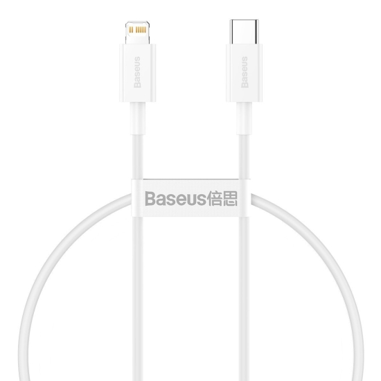 Kabel USB-C do Lightning Baseus Superior Series, 20W, PD, 0.25m (biały)