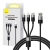 Kabel szybkiego ładowania  Baseus StarSpeed USB do M+L+C 3.5A 0.6M(BLack)