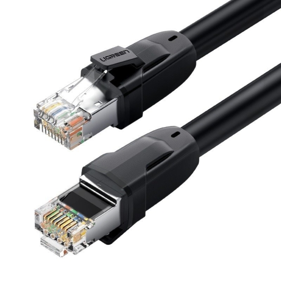 Kabel sieciowy UGREEN  NW121 Ethernet RJ45, Cat.8, S/FTP, 1m (czarny)