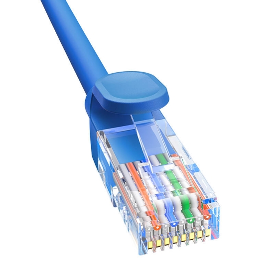 Kabel sieciowy Baseus Ethernet RJ45, Cat.6, 0,5m (niebieski)