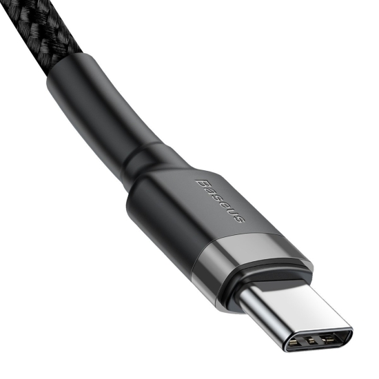 Kabel USB-C do USB-C PD Baseus Cafule PD 2.0, QC 3.0, 60W, 2m (czarno-szary)