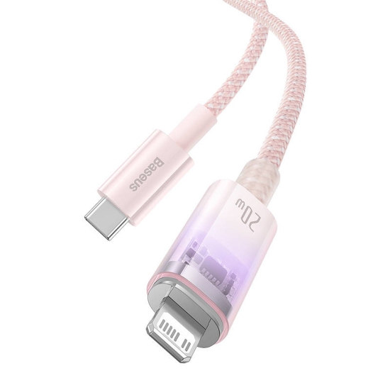 Kabel szybko ładujący Baseus USB-C do Lightning  Explorer Series 20W (różowy)