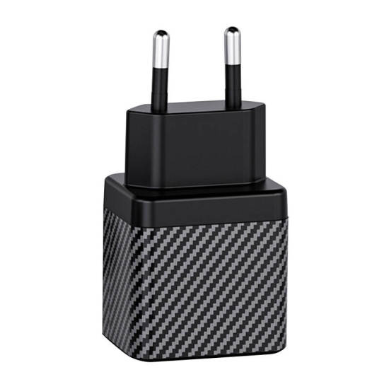 Ładowarka sieciowa INVZI GaN 2x USB-C, 45W, EU (czarna)