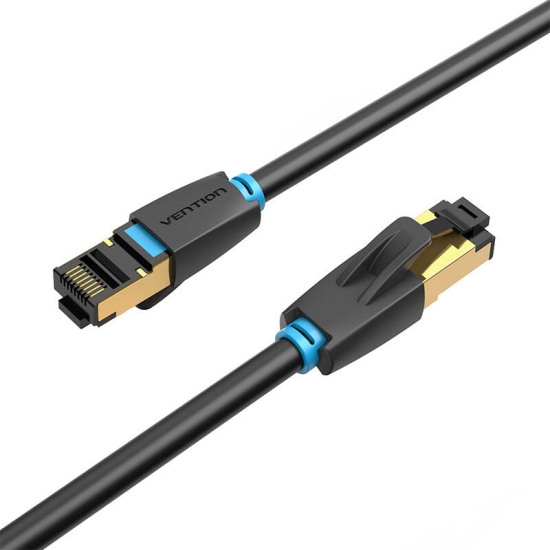 Kabel sieciowy CAT8 SSTP Vention IKABG RJ45 Ethernet 40Gbps 1,5m czarny