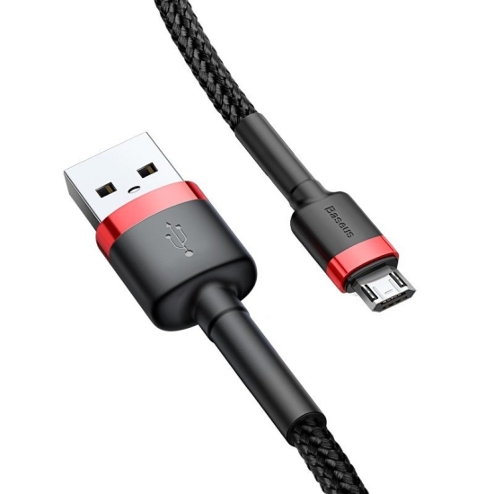 Kabel USB do Micro USB Baseus Cafule 2.4A 1m (czerwono-czarny)