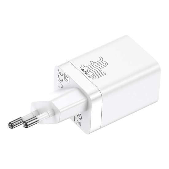 Ładowarka sieciowa Baseus Super Si Pro Quick Charger USB + USB-C 30W (biała)