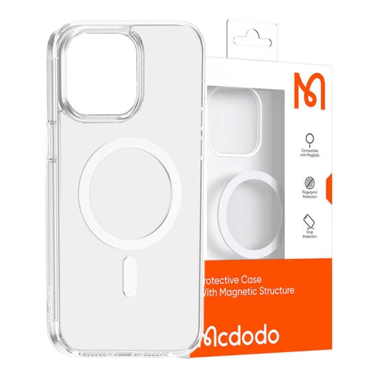 Etui McDodo Magnetic do iPhone 15 Plus (przeźroczyste)