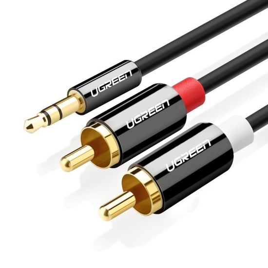 UGREEN AV116 Przewód 3,5mm Jack do 2RCA (Cinch) 3m (czarny)