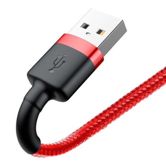 Kabel Lightning USB Baseus Cafule 2.4A 1m (czerwony)