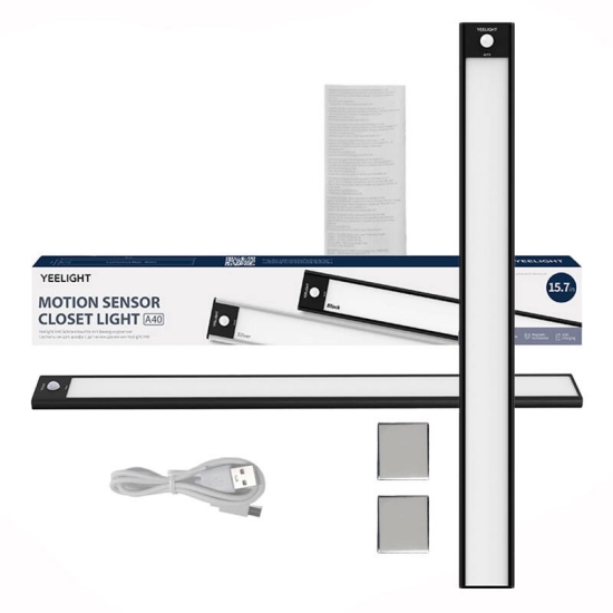Lampka do szafy z czujnikiem ruchu Yeelight Closet Light 40cm (Czarny) 2700K
