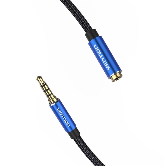 Kabel audio TRRS 3,5mm męski na 3,5mm żeński Vention BHCLJ 5m niebieski