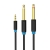 Kabel audio 3,5mm TRS do 2x 6,35mm Vention BACBF 1m czarny