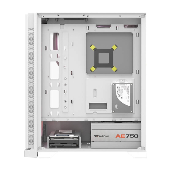 Obudowa komputerowa Darkflash DK361 + 4 wentylatory (biała)