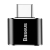 Adapter Baseus USB do USB Type-C 2,4A (czarny)