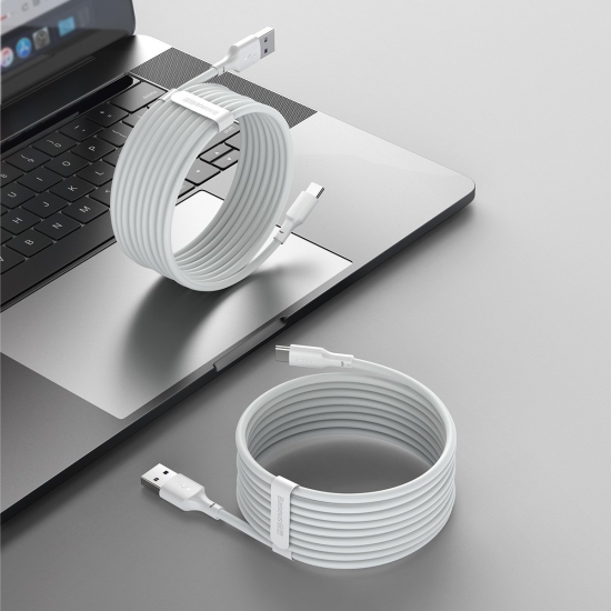 Kabel USB do USB-C Baseus Simple Wisdom, 40W, 5A, 1.5m (biały) 2szt.