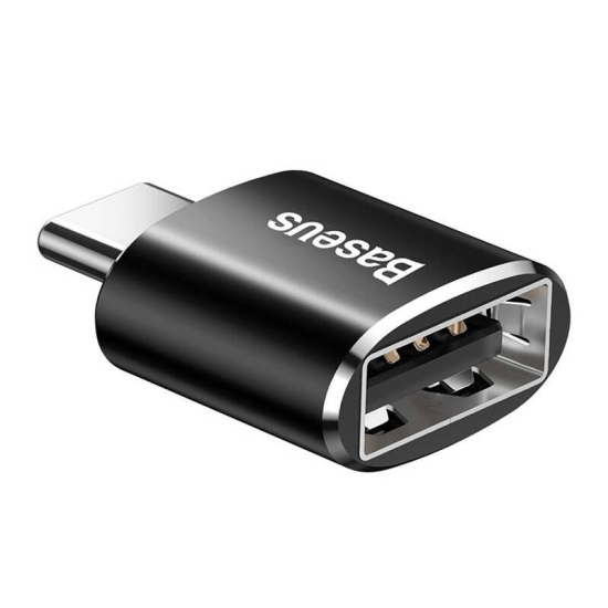 Adapter Baseus USB do USB Type-C 2,4A (czarny)