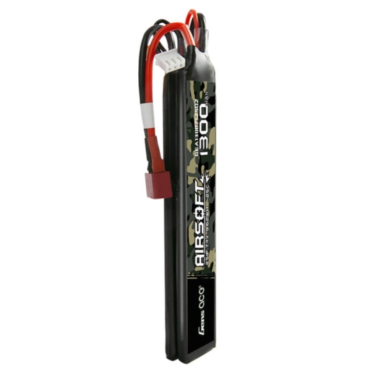 Akumulator Gens ace 25C 1300mAh 2S1P 7.4V Saddle Airsoft Gun Lipo z konektorem T