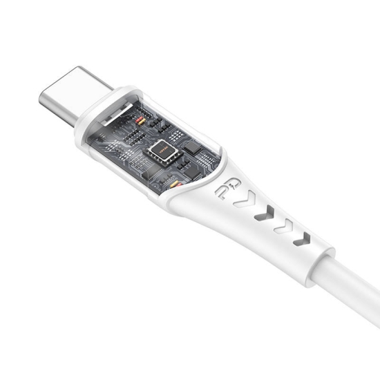 Kabel USB-C do USB-C VFAN P05, 60W, PD, 2m (biały)