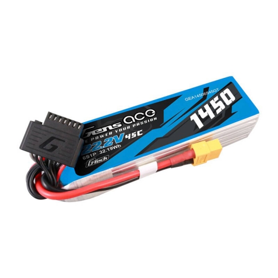 Akumulator Gens Ace G-Tech 1450mAh 22.2V 45C 6S1P Lipo z konektorem XT60 Plug