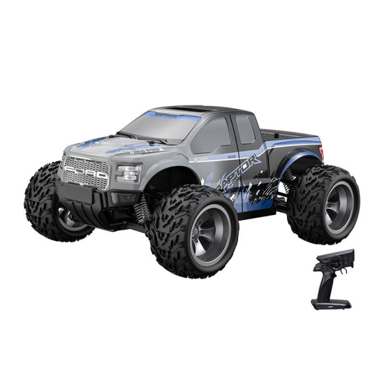 Samochód zdalnie sterowany RC na pilota z LED 1:18 Double Eagle (niebieski) Ford F-150 Raptor E338-003