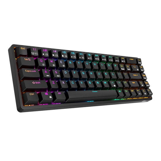 Bezprzewodowa klawiatura mechaniczna Royal Kludge RK837 RGB, Red switch (czarna)