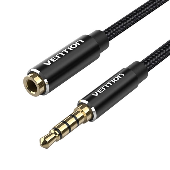 Kabel audio TRRS 3,5mm męski do 3,5mm żeński Vention BHCBH 2m czarny