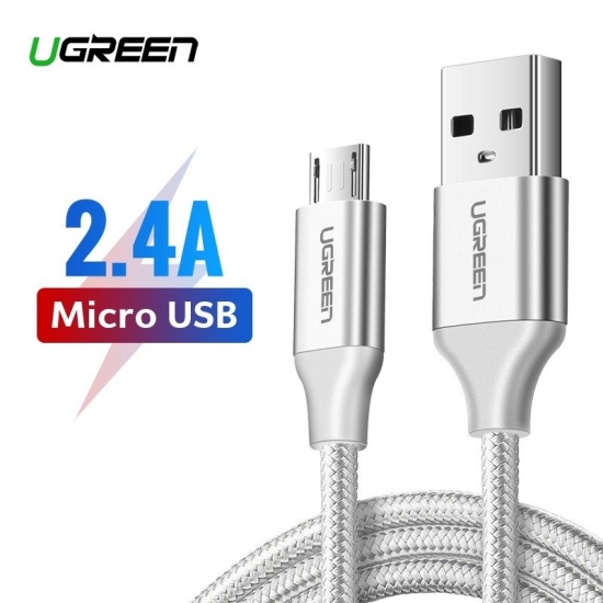 Kabel USB do Micro USB UGREEN US290 QC 3.0 2.4A 2m (biały)